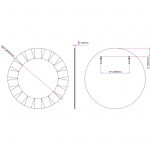 Homeroots - 30" Clear Round Glass Framed Accent Mirror - Image 5
