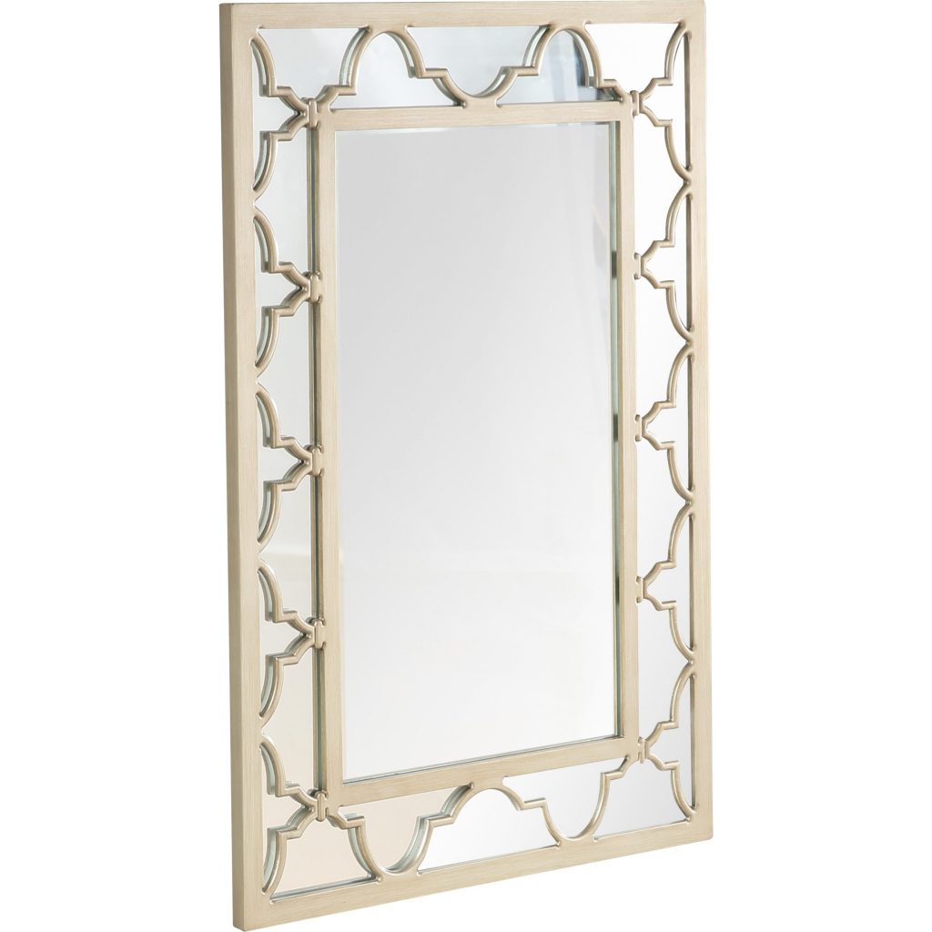 Homeroots - 44" Champagne Metal Framed Accent Mirror