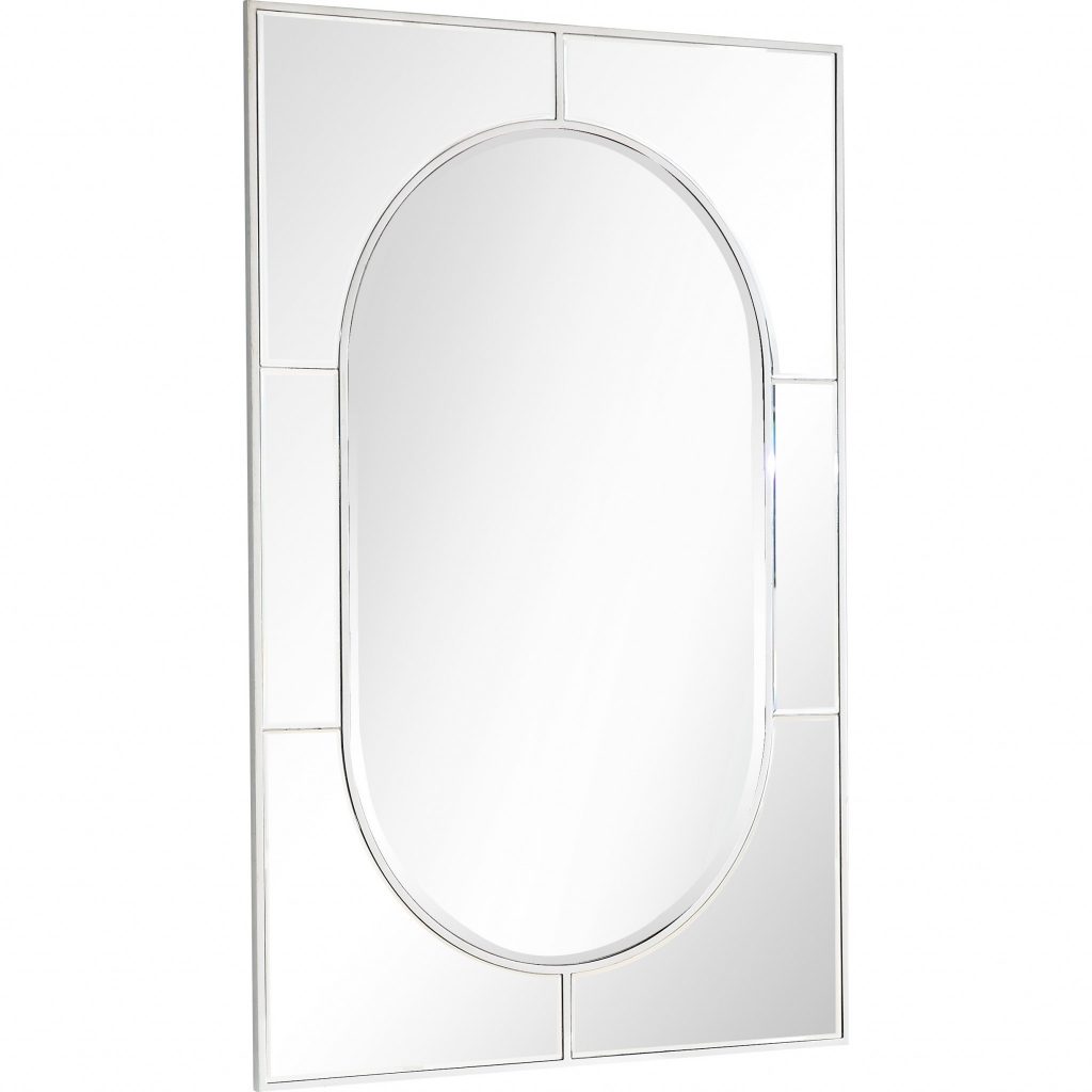 Homeroots - 48" Silver Metal Framed Accent Mirror