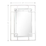 Homeroots - 42" Silver Metal Framed Accent Mirror - Image 9
