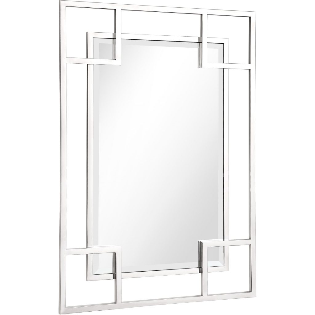 Homeroots - 42" Silver Metal Framed Accent Mirror