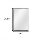 Homeroots - 36" Black Metal Framed Accent Mirror - Image 6