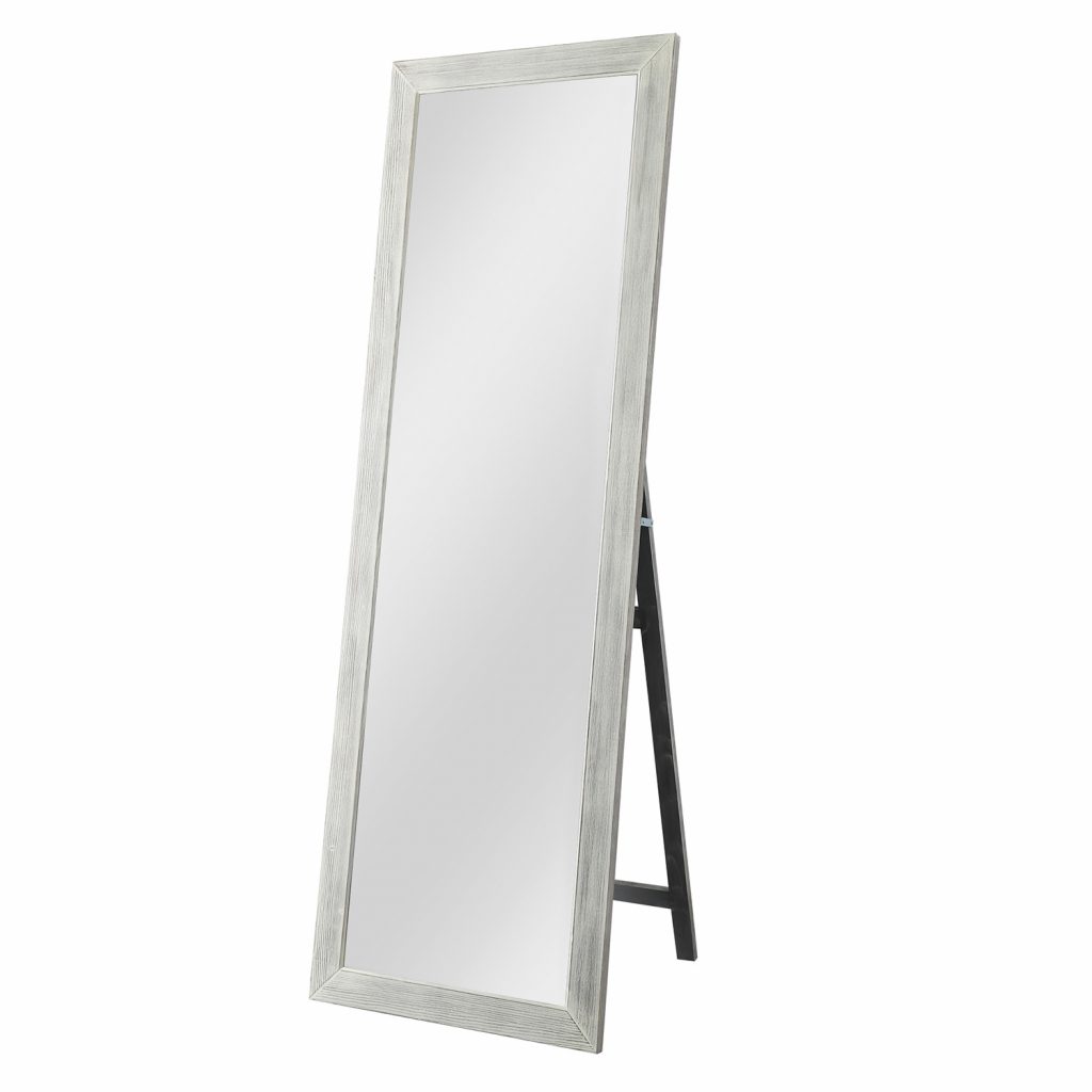 Homeroots - Brushed White Wooden Mirror