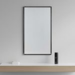 Homeroots - Jumbo Minimal Black Bathroom Vanity Mirror