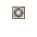 Homeroots - 10" Natural Brown With Whitewash Square Wall Mounted Accent Mirror - Image 3