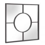 Homeroots - 24" Graphite Square Metal Framed Accent Mirror - Image 2