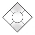 Homeroots - 24" Graphite Square Metal Framed Accent Mirror - Image 3