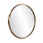 Homeroots - 20" Antiqued Brass Round Metal Framed Accent Mirror - Image 3