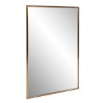 Homeroots - Antiqued Brushed Brass Rectangular Wall Mirror - Image 2