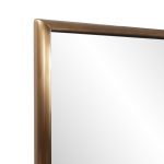 Homeroots - Antiqued Brushed Brass Rectangular Wall Mirror - Image 4