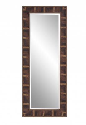 Homeroots - 60" Gray Plastic Framed Full Length Hanging Mirror