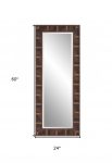 Homeroots - 60" Gray Plastic Framed Full Length Hanging Mirror