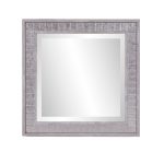 Homeroots - Warm Gray Faux Wood Square Mirror