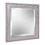 Homeroots - Warm Gray Faux Wood Square Mirror - Image 2