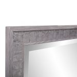 Homeroots - Warm Gray Faux Wood Square Mirror - Image 3
