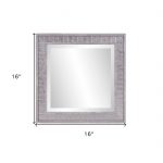 Homeroots - Warm Gray Faux Wood Square Mirror - Image 6
