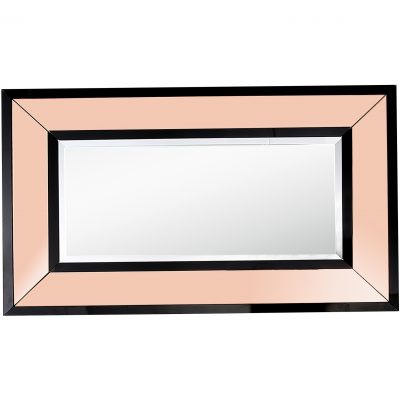 Homeroots - 26" Rose Gold Wood Framed Accent Mirror