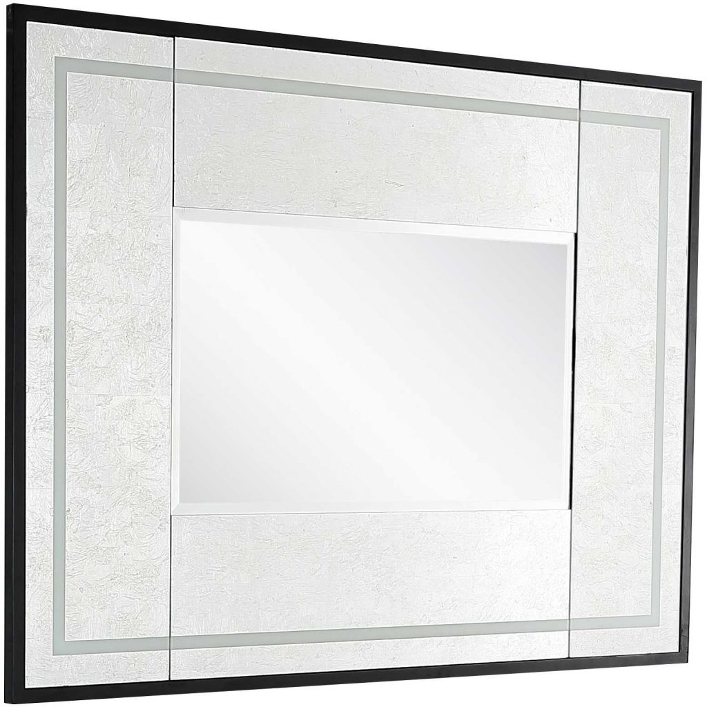 Homeroots - 32" Silver Wood Framed Accent Mirror