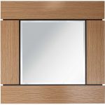 Homeroots - 35" Brown Square Accent Wood Mirror - Image 7