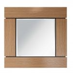 Homeroots - 35" Brown Square Accent Wood Mirror - Image 2