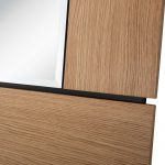 Homeroots - 35" Brown Square Accent Wood Mirror - Image 6