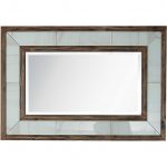 Homeroots - 32" Brown Wood Framed Accent Mirror