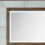 Homeroots - 32" Brown Wood Framed Accent Mirror - Image 7