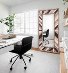 Homeroots - 71" Ivory and Gray Wood Framed Leaning Accent Mirror