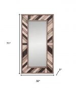 Homeroots - 71" Ivory and Gray Wood Framed Leaning Accent Mirror - Image 7