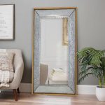 Homeroots - 84" Gray Brown Metal and Wood Framed Leaning Accent Mirror - Image 5