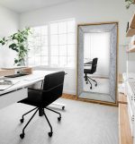 Homeroots - 84" Gray Brown Metal and Wood Framed Leaning Accent Mirror - Image 8