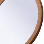 Homeroots - 10" Brown Round Framed Makeup Shaving Tabletop Mirror - Image 4