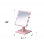Homeroots - Pink Rectangle Makeup Shaving Tabletop Mirror - Image 6