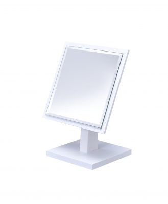 Homeroots - White Rectangle Makeup Shaving Tabletop Mirror