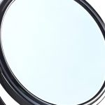 Homeroots - 9" Black Round Metal Framed Makeup Shaving Tabletop Mirror - Image 3