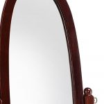 Homeroots - 59" Brown Cherry Oval Framed Cheval Standing Mirror - Image 4