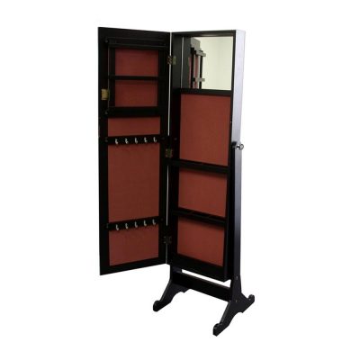 Homeroots - Brown Rectangle Cheval Standing Mirror