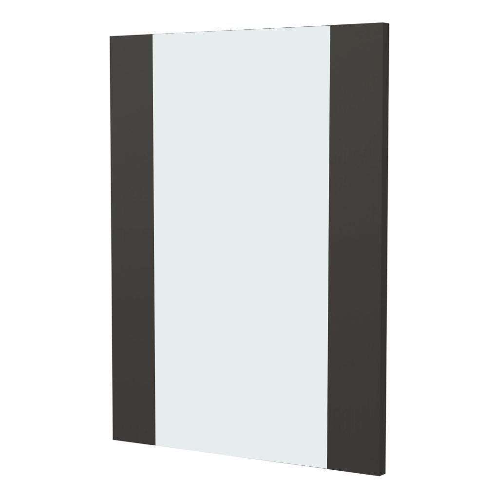 Homeroots - 24" Black Wood Framed Bathroom Vanity Mirror