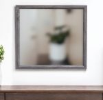 Homeroots - 35" Dark Gray Wood Framed Accent Mirror