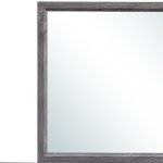 Homeroots - 35" Dark Gray Wood Framed Accent Mirror - Image 5