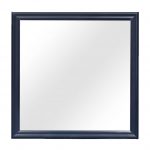 Homeroots - 38" Blue Square Wood Framed Accent Mirror - Image 2