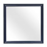 Homeroots - 38" Blue Square Wood Framed Accent Mirror - Image 3