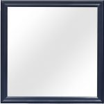 Homeroots - 38" Blue Square Wood Framed Accent Mirror - Image 4