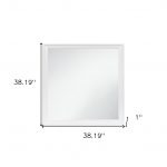 Homeroots - 38" White Square Wood Framed Accent Mirror - Image 4