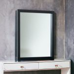 Homeroots - 40" Black Ash Veneer Rectangle Wall Mounted Dresser Mirror Engineered Wood Framed - Image 7