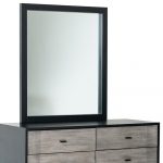 Homeroots - 40" Black Ash Veneer Rectangle Wall Mounted Dresser Mirror Engineered Wood Framed - Image 6