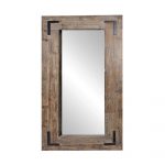 Homeroots - 75" Brown Wood Framed Leaning Accent Mirror - Image 2