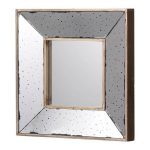 Homeroots - 12" Square Wall Mounted Vintage Style Glass Frame Accent Mirror - Image 3