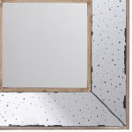 Homeroots - 12" Square Wall Mounted Vintage Style Glass Frame Accent Mirror - Image 5