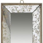 Homeroots - 12" Silver Metal Framed Antiqued Glass Accent Mirror - Image 7